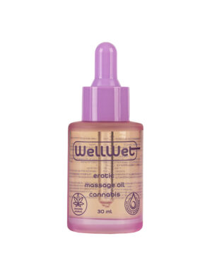 Олія для еротичного масажу з коноплею WellWet 1